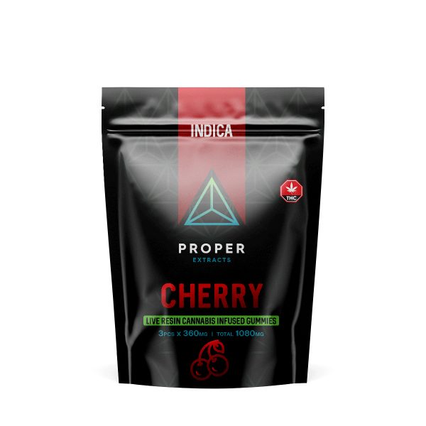 Cherry Live Resin Gummies (1080mg THC) - Proper Extracts