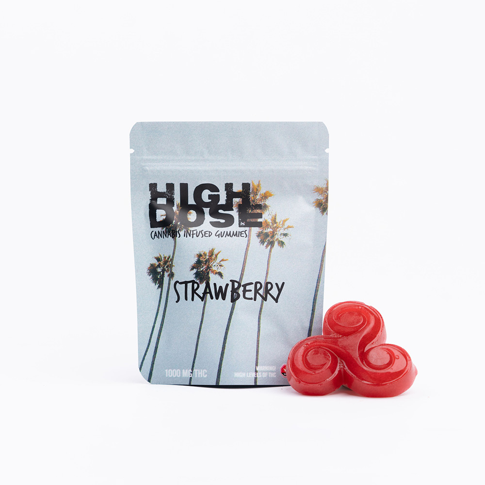 High Dose – Strawberry THC Gummies 500mg