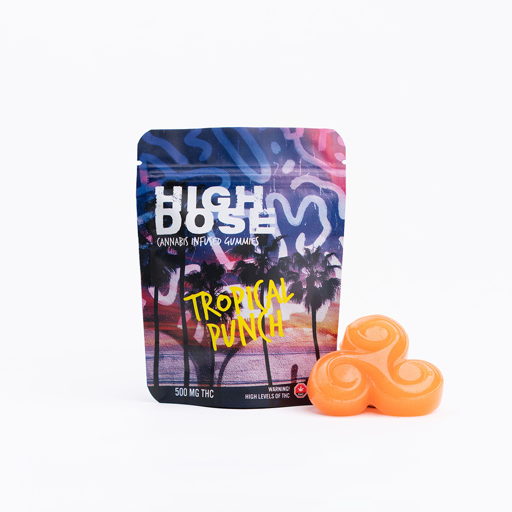 High Dose – Tropical Punch THC Gummies 500mg