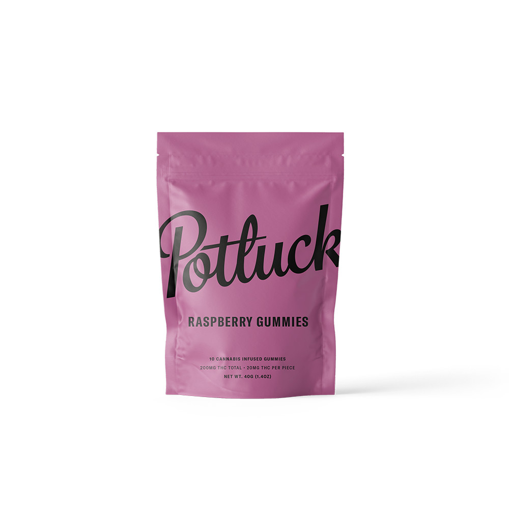 Potluck – Raspberry THC Gummies 200mg