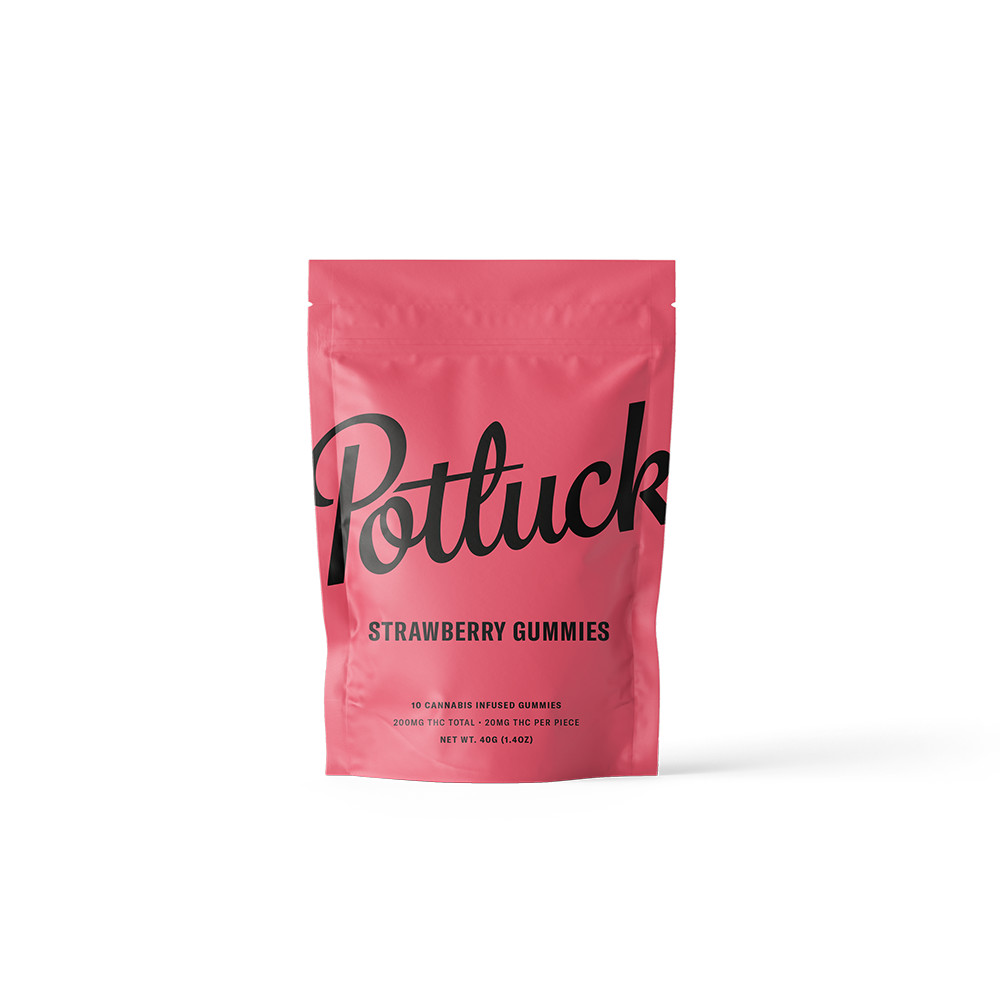 Potluck – Strawberry THC Gummies 200mg