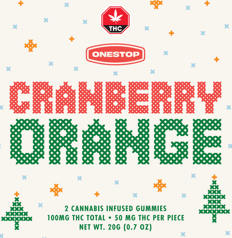 One Stop - Cranberry Orange THC Gummies 100mg