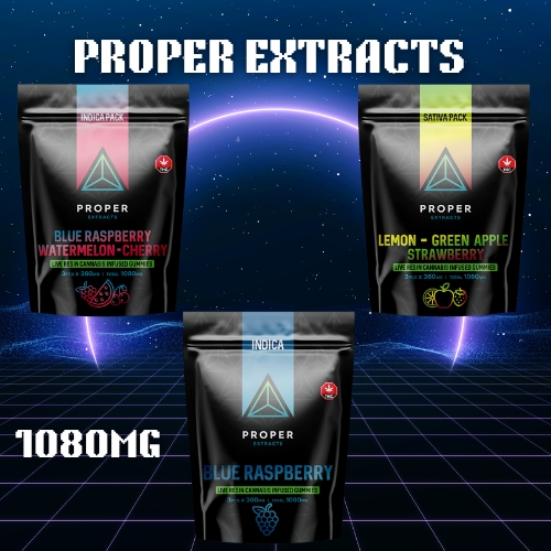 Proper Extracts Live Resin Gummies (1080MG THC)