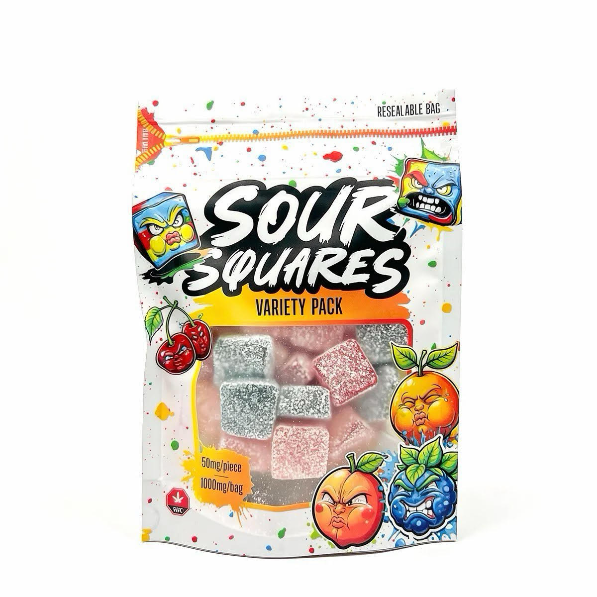 Sour Squares THC Gummies Variety Pack (1000mg)
